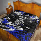 Personalized Canterbury-Bankstown Bulldogs Quilt Graffiti Grunge Abstract Urban Street Style Design