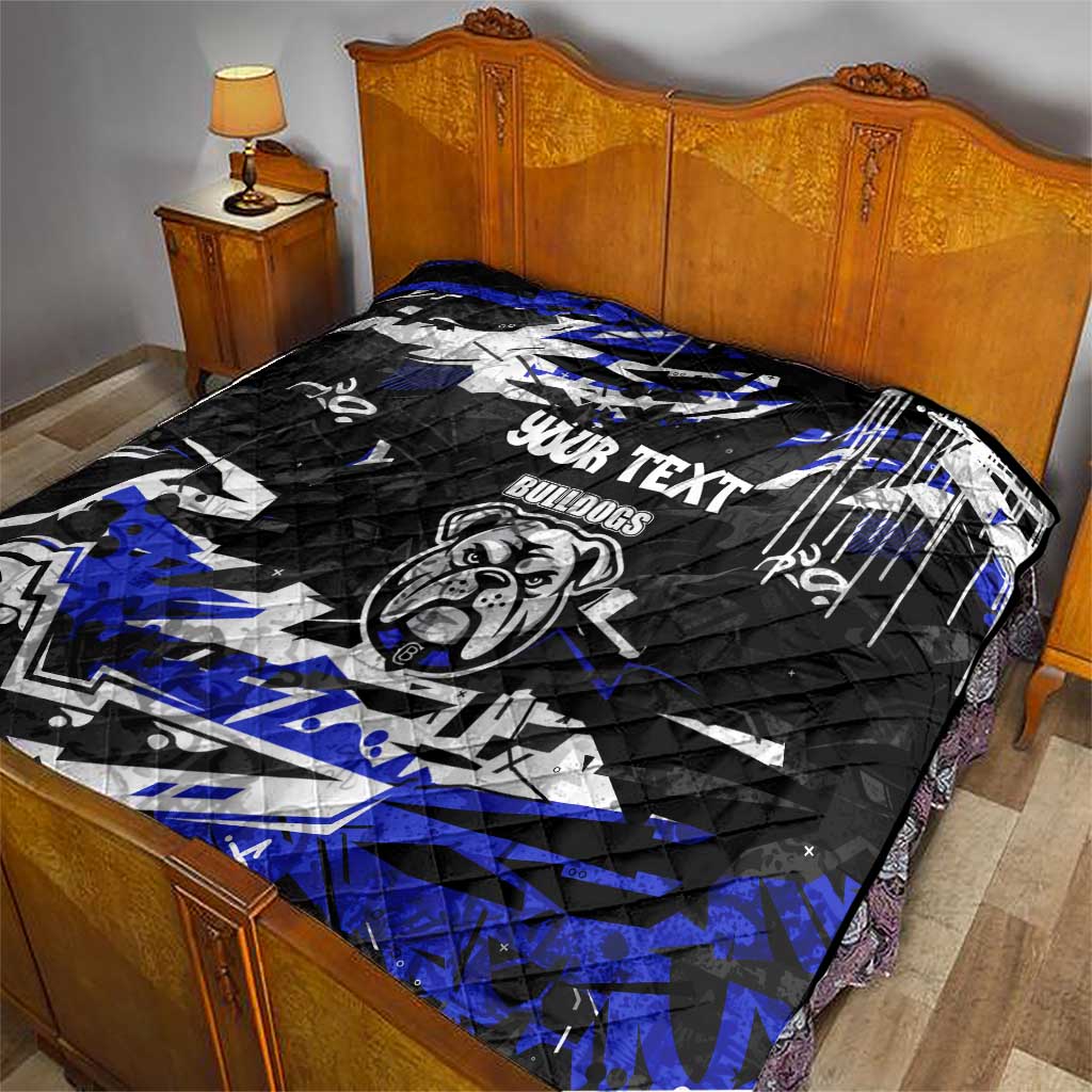 Personalized Canterbury-Bankstown Bulldogs Quilt Graffiti Grunge Abstract Urban Street Style Design