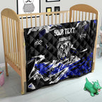 Personalized Canterbury-Bankstown Bulldogs Quilt Graffiti Grunge Abstract Urban Street Style Design