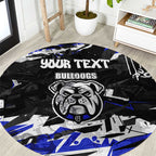 Personalized Canterbury-Bankstown Bulldogs Round Carpet Graffiti Grunge Abstract Urban Street Style Design