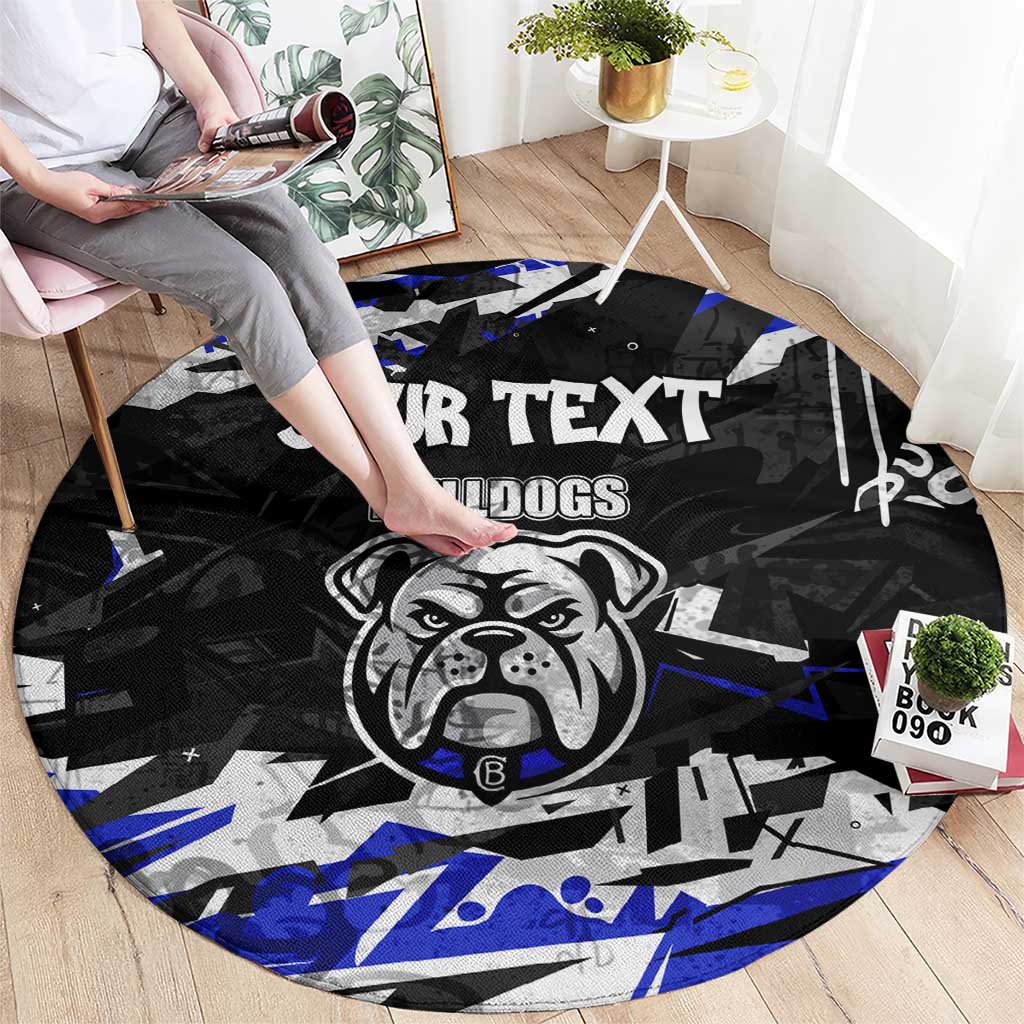 Personalized Canterbury-Bankstown Bulldogs Round Carpet Graffiti Grunge Abstract Urban Street Style Design