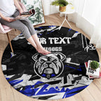 Personalized Canterbury-Bankstown Bulldogs Round Carpet Graffiti Grunge Abstract Urban Street Style Design