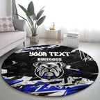Personalized Canterbury-Bankstown Bulldogs Round Carpet Graffiti Grunge Abstract Urban Street Style Design