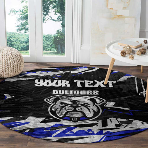Personalized Canterbury-Bankstown Bulldogs Round Carpet Graffiti Grunge Abstract Urban Street Style Design
