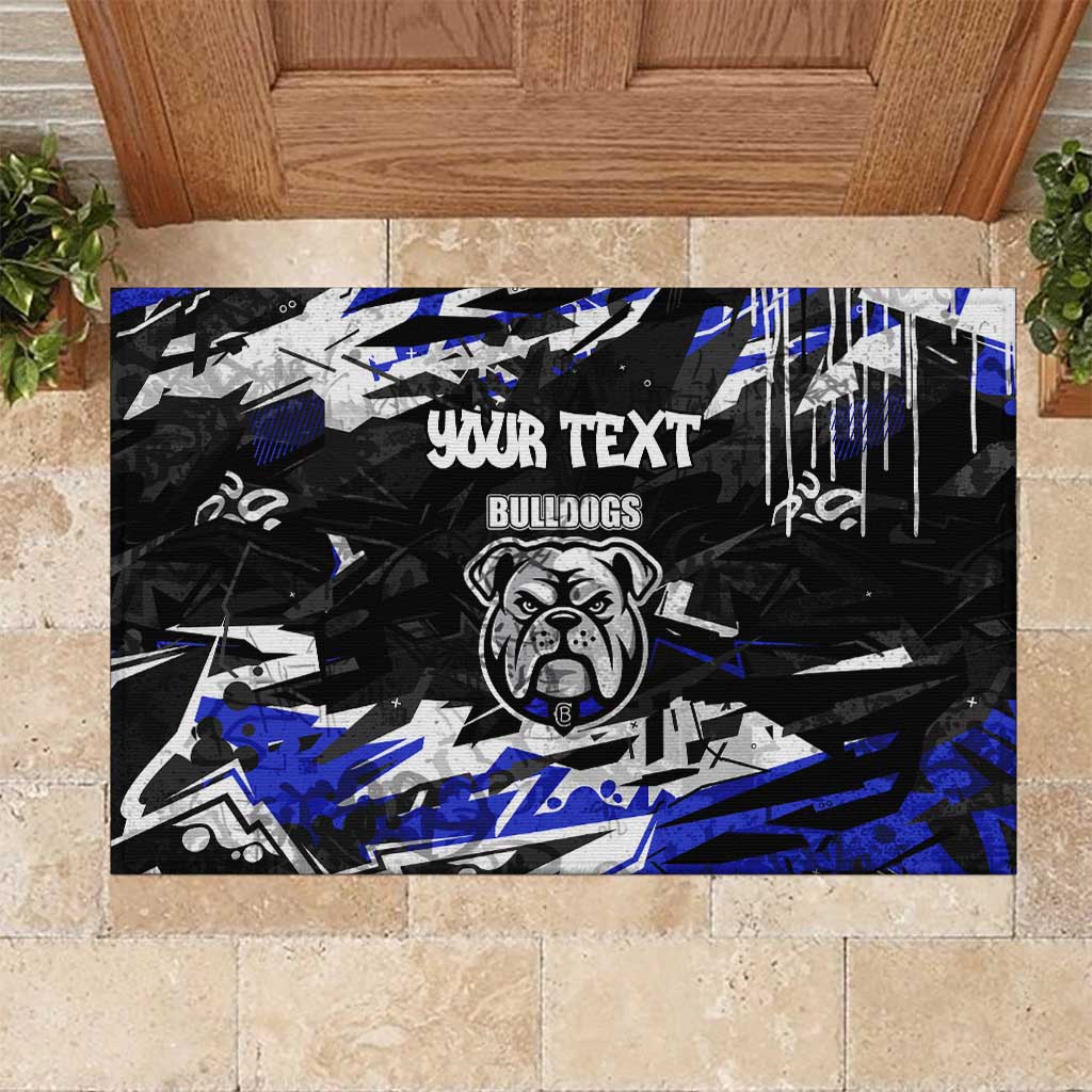 Personalized Canterbury-Bankstown Bulldogs Rubber Doormat Graffiti Grunge Abstract Urban Street Style Design