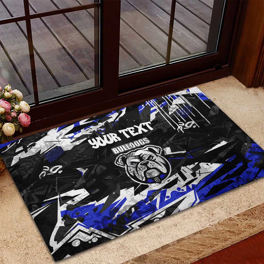 Personalized Canterbury-Bankstown Bulldogs Rubber Doormat Graffiti Grunge Abstract Urban Street Style Design