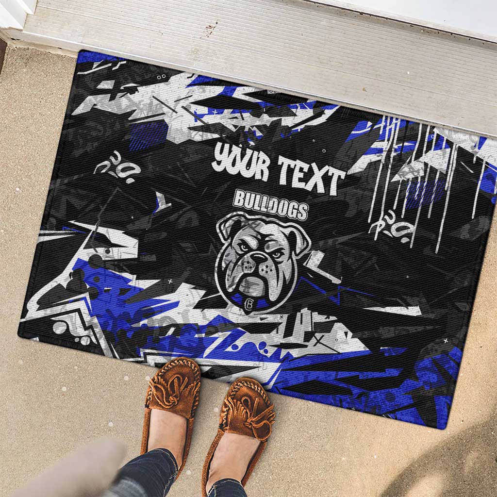 Personalized Canterbury-Bankstown Bulldogs Rubber Doormat Graffiti Grunge Abstract Urban Street Style Design