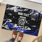 Personalized Canterbury-Bankstown Bulldogs Rubber Doormat Graffiti Grunge Abstract Urban Street Style Design