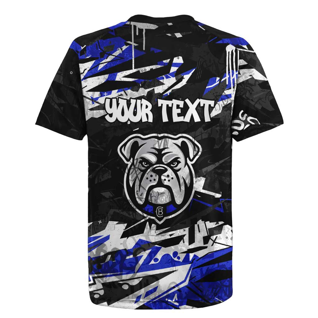 Personalized Canterbury-Bankstown Bulldogs Rugby Jersey Graffiti Grunge Abstract Urban Street Style Design