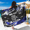Personalized Canterbury-Bankstown Bulldogs Sarong Graffiti Grunge Abstract Urban Street Style Design