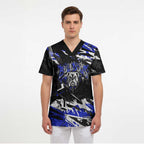 Personalized Canterbury-Bankstown Bulldogs Scrub Top Graffiti Grunge Abstract Urban Street Style Design