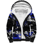 Personalized Canterbury-Bankstown Bulldogs Sherpa Hoodie Graffiti Grunge Abstract Urban Street Style Design