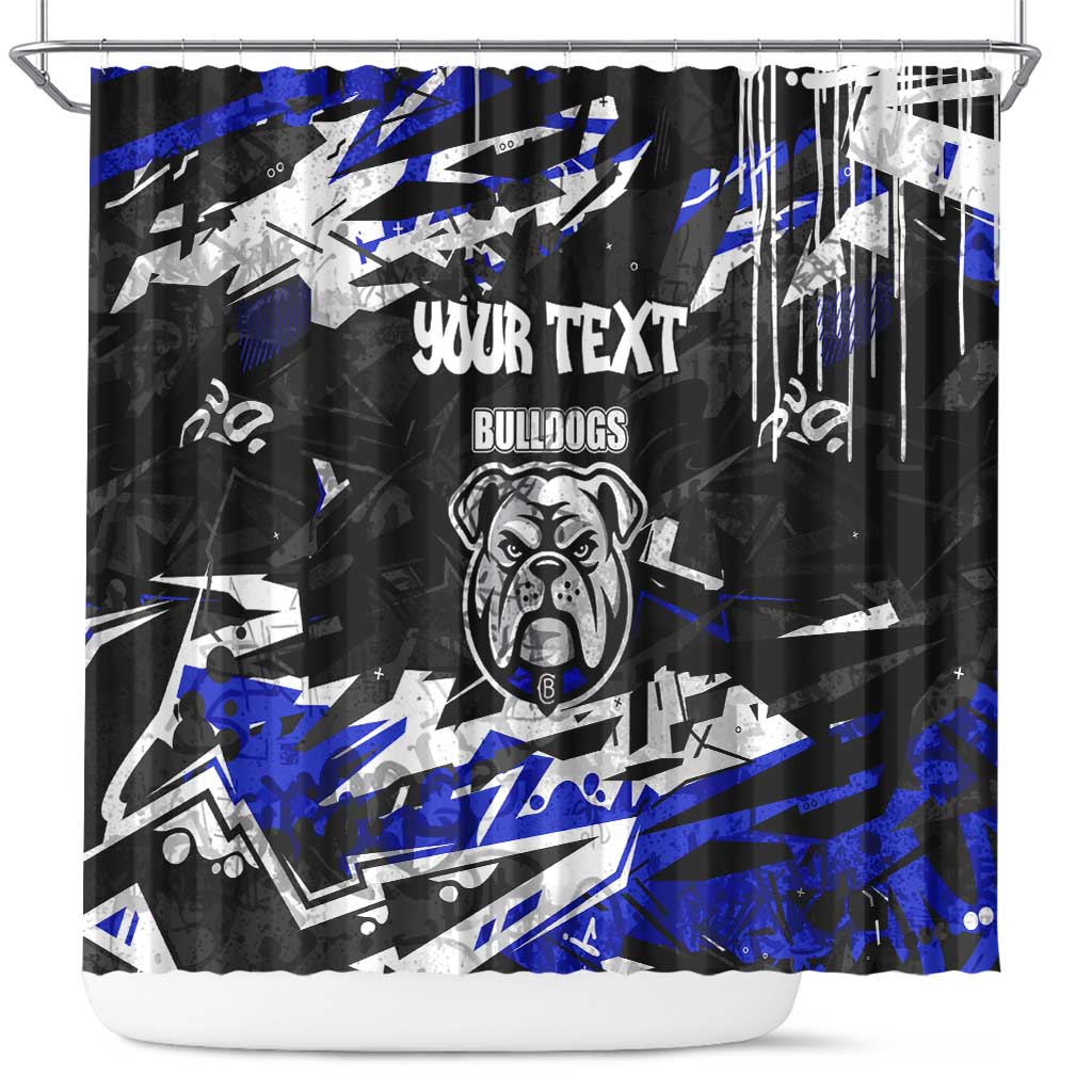 Personalized Canterbury-Bankstown Bulldogs Shower Curtain Graffiti Grunge Abstract Urban Street Style Design