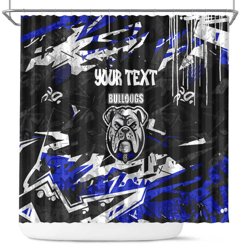 Personalized Canterbury-Bankstown Bulldogs Shower Curtain Graffiti Grunge Abstract Urban Street Style Design