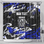 Personalized Canterbury-Bankstown Bulldogs Shower Curtain Graffiti Grunge Abstract Urban Street Style Design