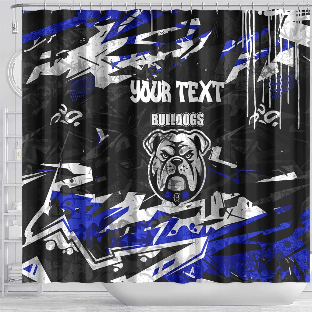 Personalized Canterbury-Bankstown Bulldogs Shower Curtain Graffiti Grunge Abstract Urban Street Style Design