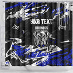 Personalized Canterbury-Bankstown Bulldogs Shower Curtain Graffiti Grunge Abstract Urban Street Style Design