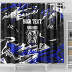 Personalized Canterbury-Bankstown Bulldogs Shower Curtain Graffiti Grunge Abstract Urban Street Style Design