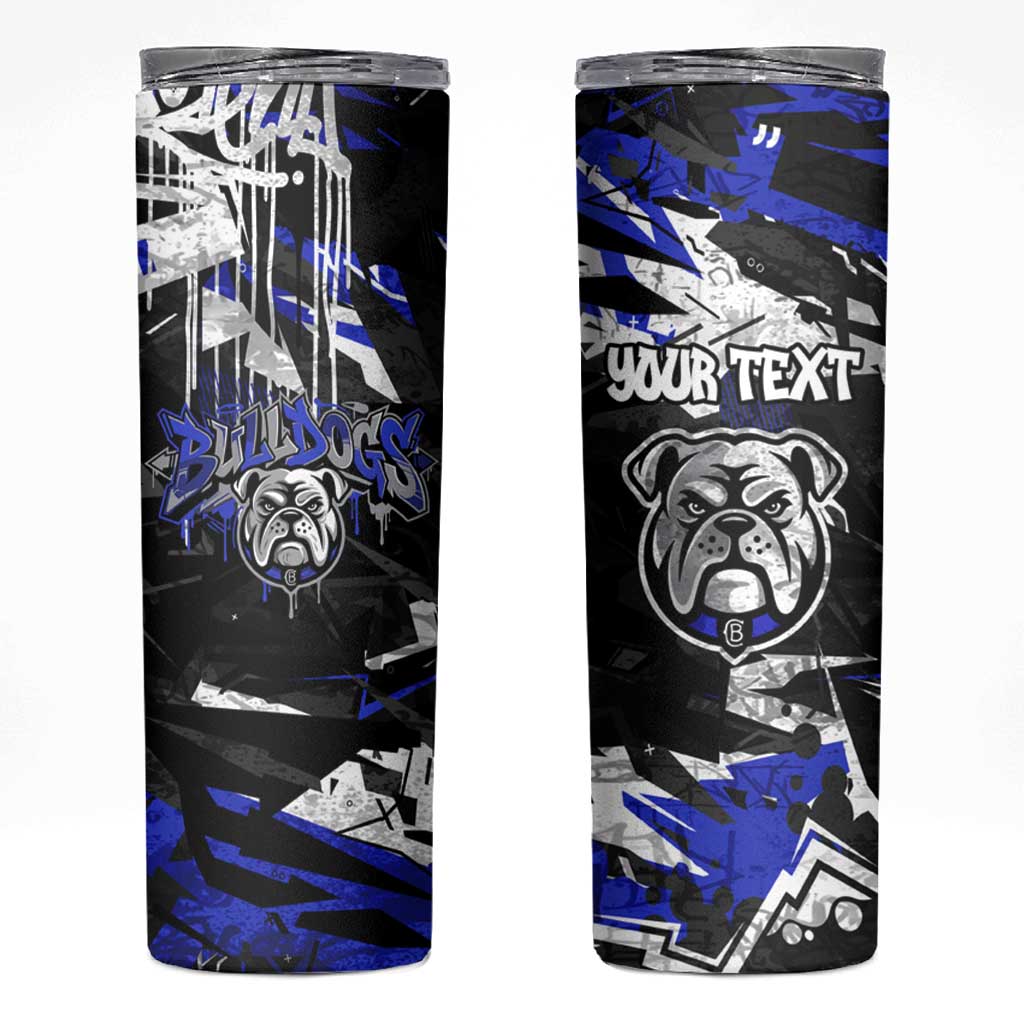 Personalized Canterbury-Bankstown Bulldogs Skinny Tumbler Graffiti Grunge Abstract Urban Street Style Design
