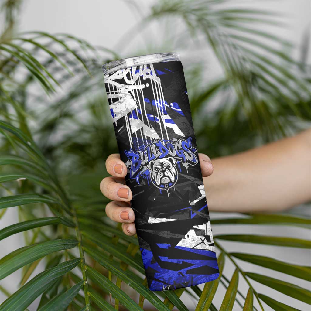 Personalized Canterbury-Bankstown Bulldogs Skinny Tumbler Graffiti Grunge Abstract Urban Street Style Design