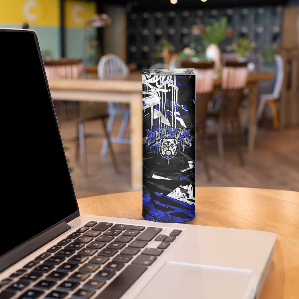 Personalized Canterbury-Bankstown Bulldogs Skinny Tumbler Graffiti Grunge Abstract Urban Street Style Design