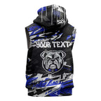Personalized Canterbury-Bankstown Bulldogs Sleeveless Hoodie Graffiti Grunge Abstract Urban Street Style Design
