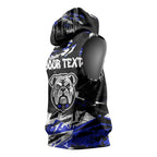 Personalized Canterbury-Bankstown Bulldogs Sleeveless Hoodie Graffiti Grunge Abstract Urban Street Style Design