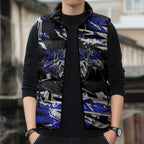 Personalized Canterbury-Bankstown Bulldogs Sleeveless Puffer Jacket Graffiti Grunge Abstract Urban Street Style Design