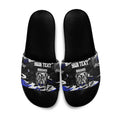 Personalized Canterbury-Bankstown Bulldogs Slide Sandals Graffiti Grunge Abstract Urban Street Style Design
