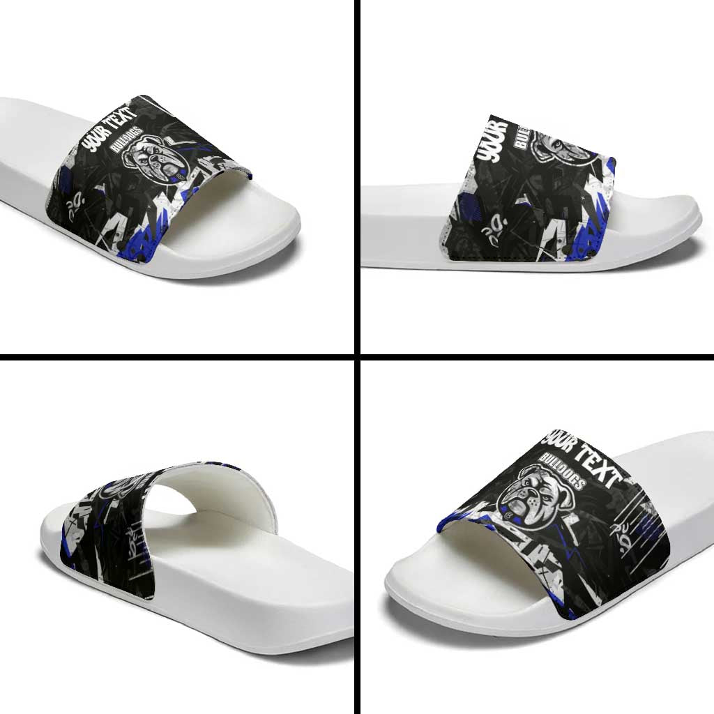 Personalized Canterbury-Bankstown Bulldogs Slide Sandals Graffiti Grunge Abstract Urban Street Style Design