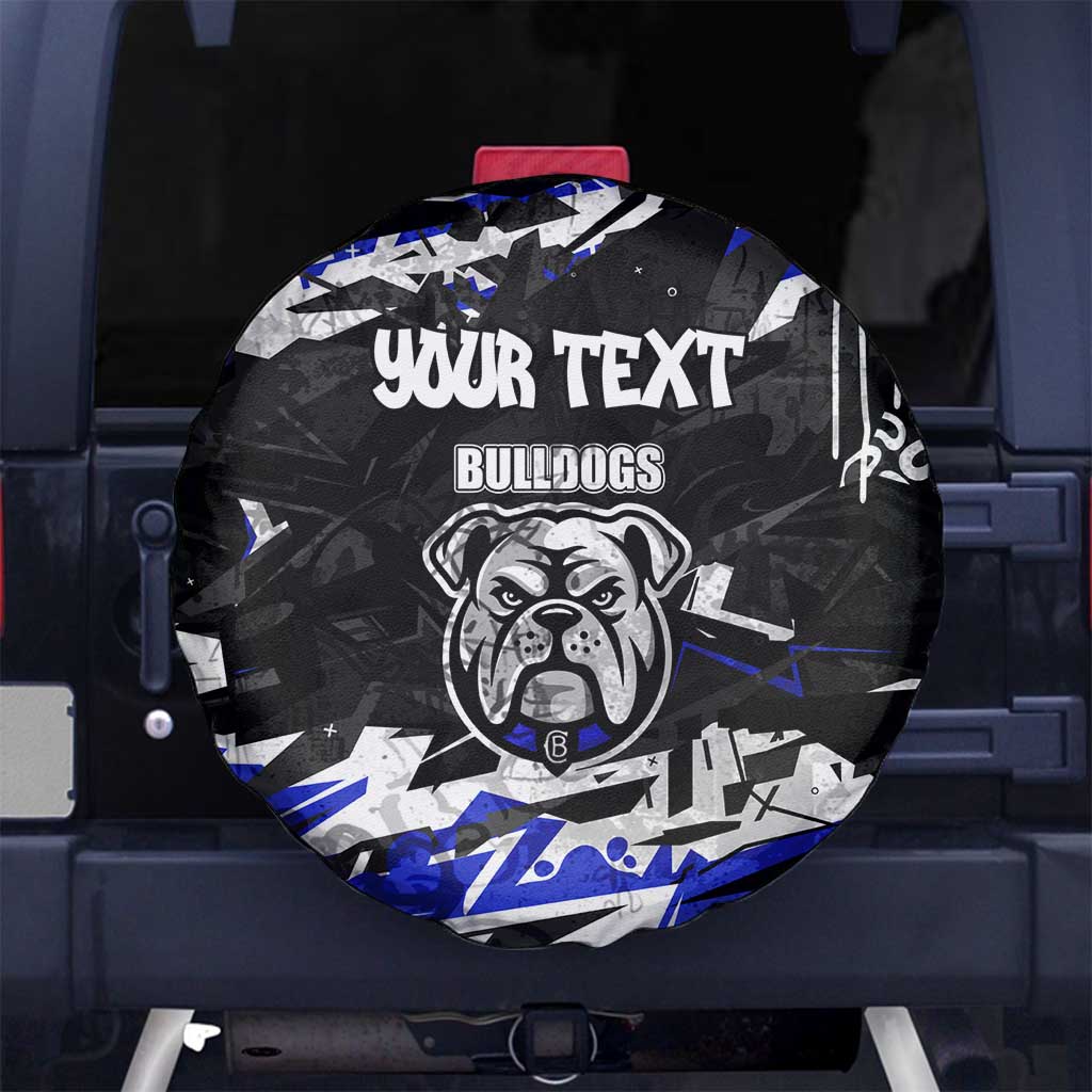 Personalized Canterbury-Bankstown Bulldogs Spare Tire Cover Graffiti Grunge Abstract Urban Street Style Design