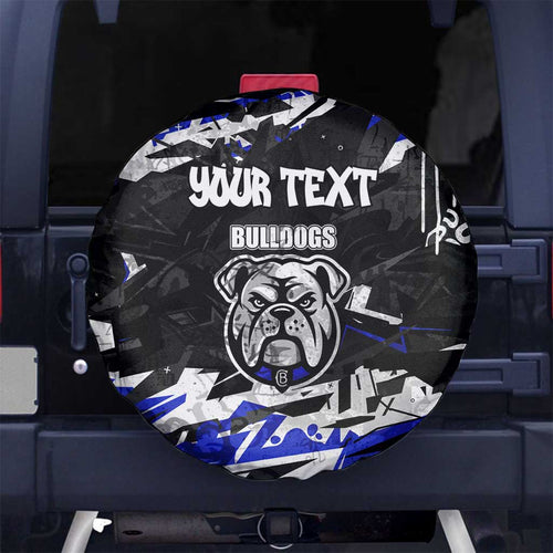 Personalized Canterbury-Bankstown Bulldogs Spare Tire Cover Graffiti Grunge Abstract Urban Street Style Design