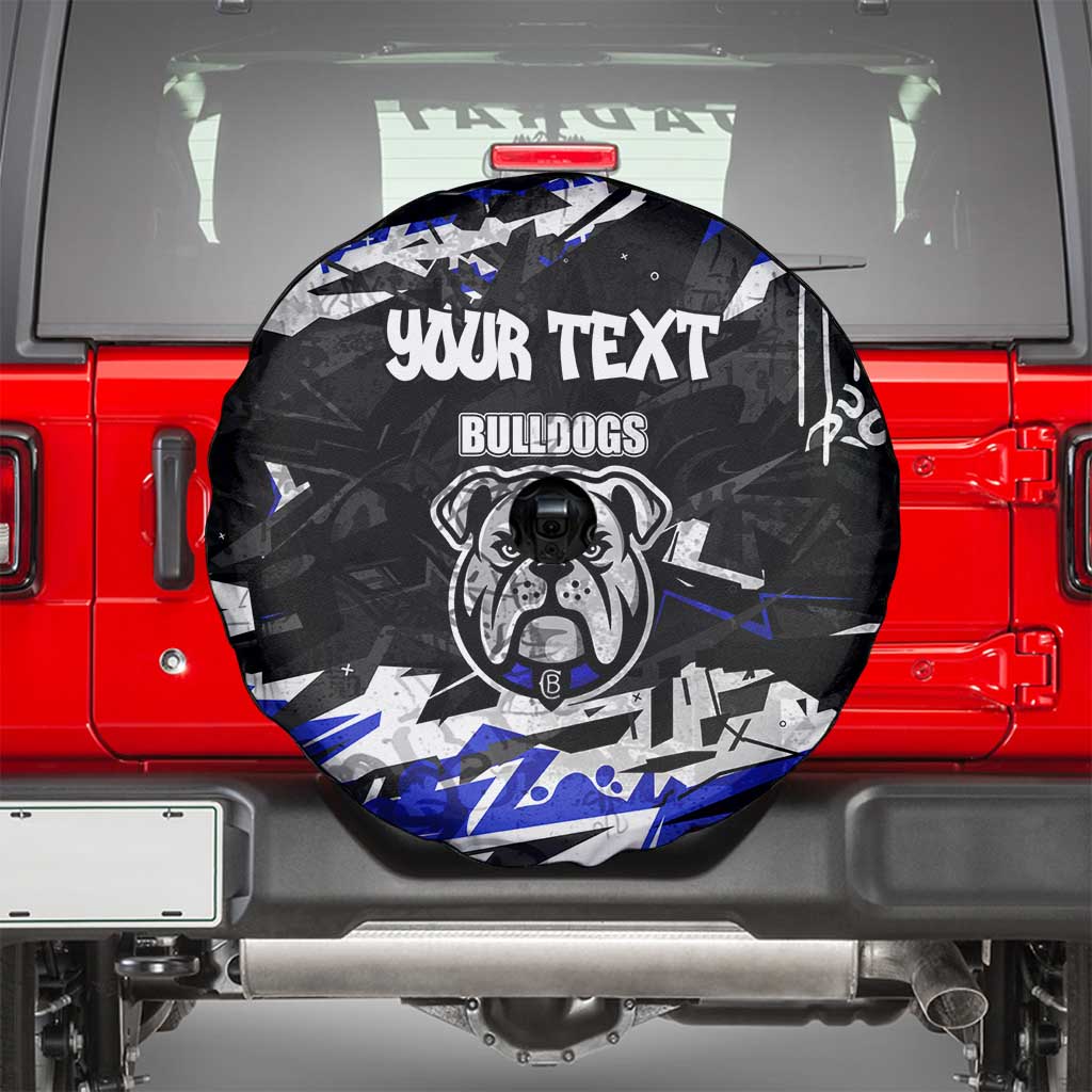 Personalized Canterbury-Bankstown Bulldogs Spare Tire Cover Graffiti Grunge Abstract Urban Street Style Design