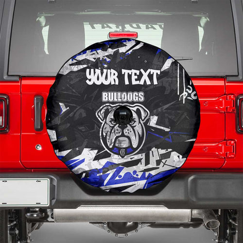 Personalized Canterbury-Bankstown Bulldogs Spare Tire Cover Graffiti Grunge Abstract Urban Street Style Design