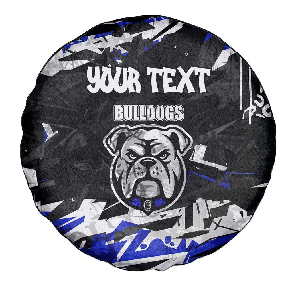 Personalized Canterbury-Bankstown Bulldogs Spare Tire Cover Graffiti Grunge Abstract Urban Street Style Design
