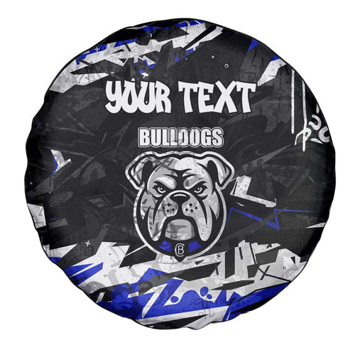 Personalized Canterbury-Bankstown Bulldogs Spare Tire Cover Graffiti Grunge Abstract Urban Street Style Design