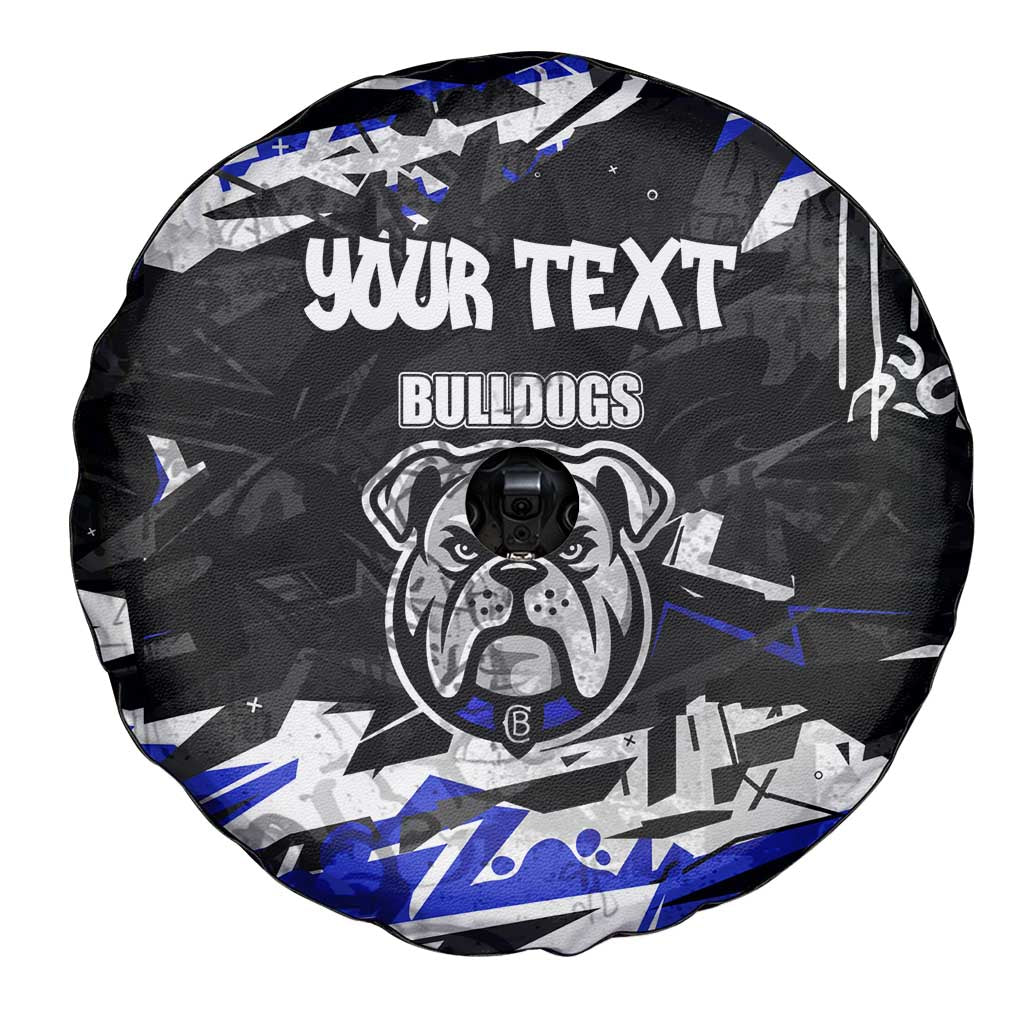 Personalized Canterbury-Bankstown Bulldogs Spare Tire Cover Graffiti Grunge Abstract Urban Street Style Design