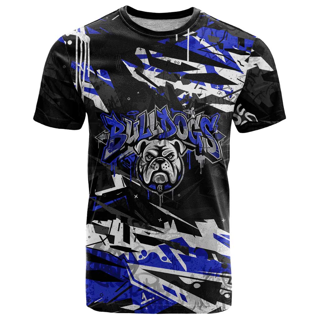 Personalized Canterbury-Bankstown Bulldogs T Shirt Graffiti Grunge Abstract Urban Street Style Design