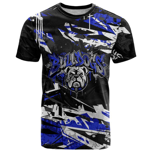 Personalized Canterbury-Bankstown Bulldogs T Shirt Graffiti Grunge Abstract Urban Street Style Design