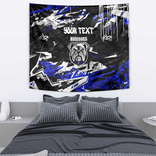 Personalized Canterbury-Bankstown Bulldogs Tapestry Graffiti Grunge Abstract Urban Street Style Design
