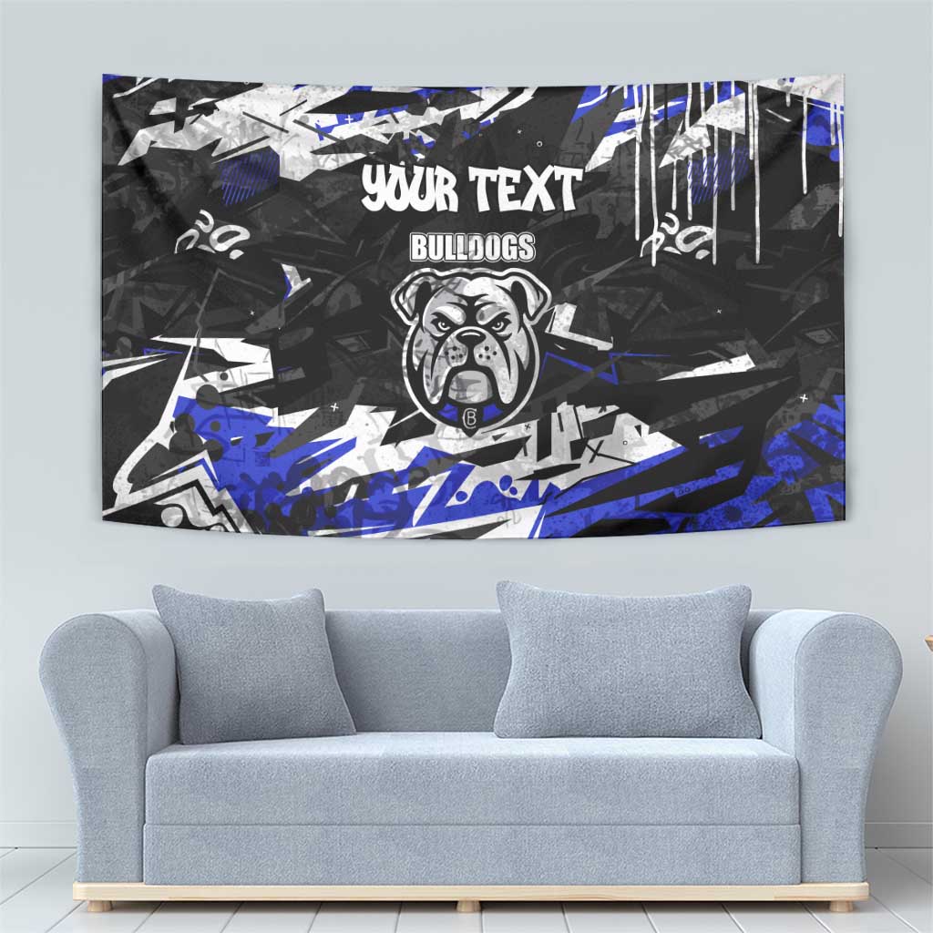 Personalized Canterbury-Bankstown Bulldogs Tapestry Graffiti Grunge Abstract Urban Street Style Design