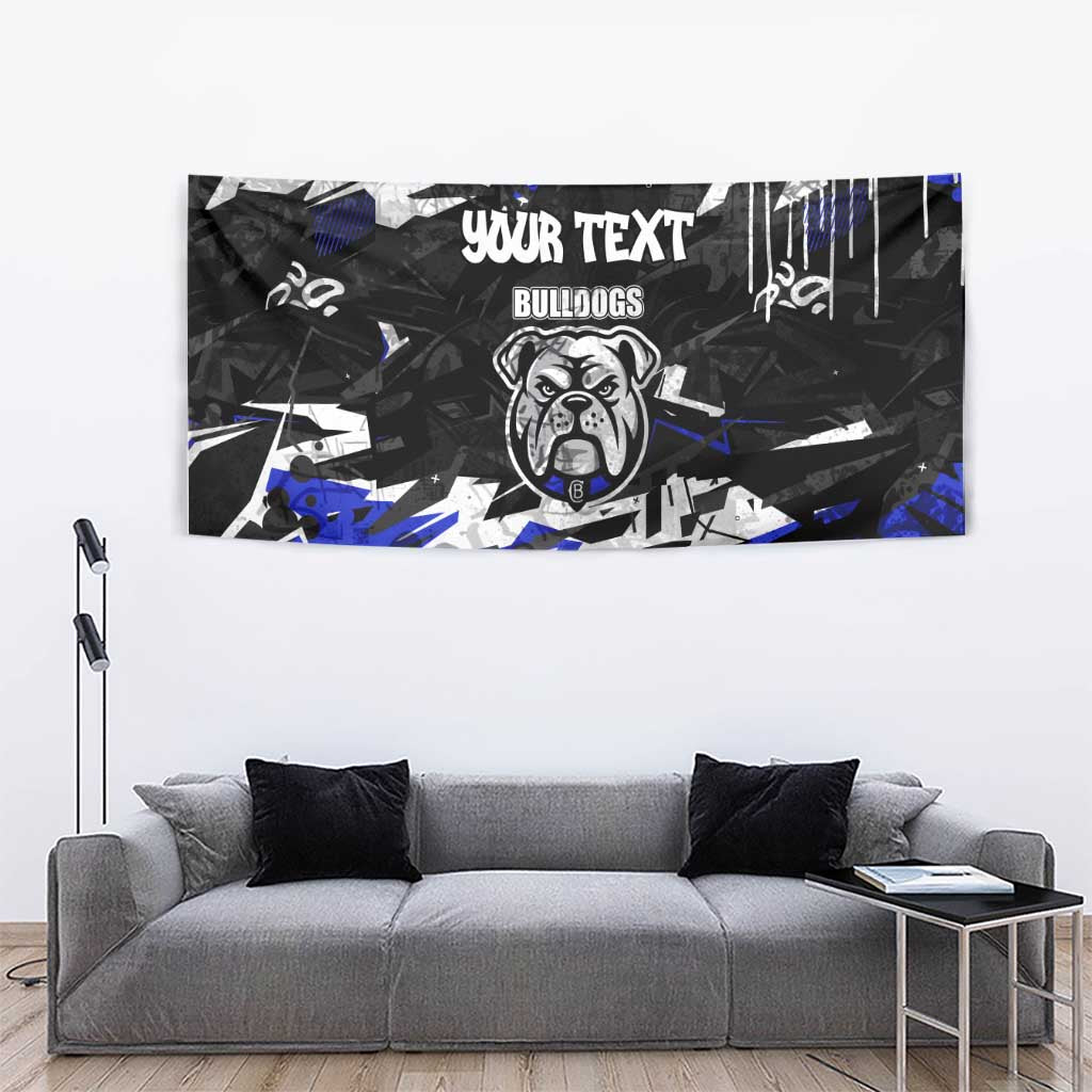 Personalized Canterbury-Bankstown Bulldogs Tapestry Graffiti Grunge Abstract Urban Street Style Design