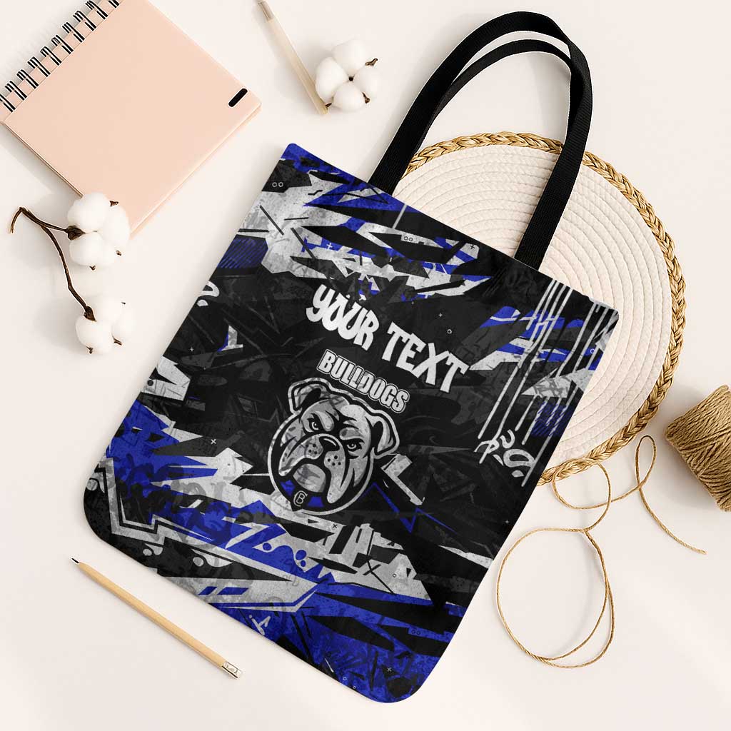 Personalized Canterbury-Bankstown Bulldogs Tote Bag Graffiti Grunge Abstract Urban Street Style Design