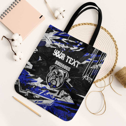 Personalized Canterbury-Bankstown Bulldogs Tote Bag Graffiti Grunge Abstract Urban Street Style Design