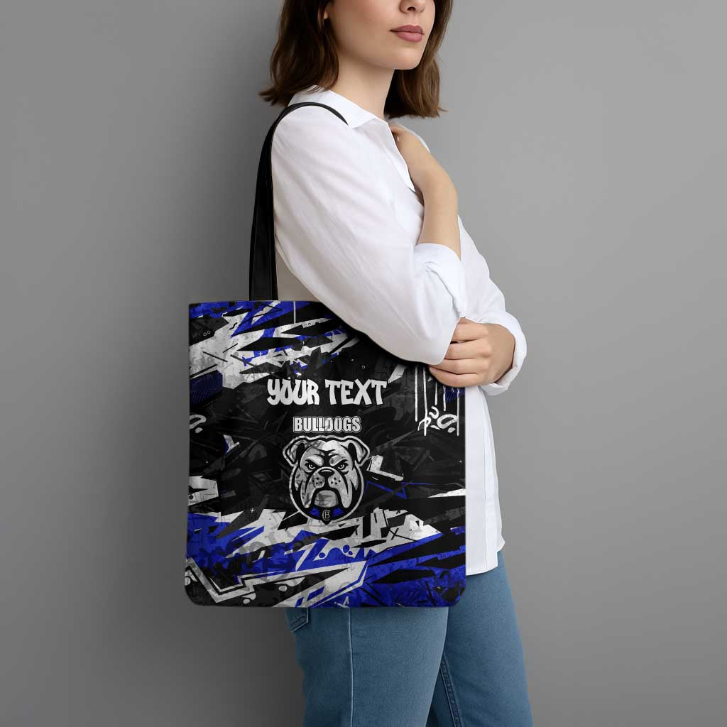 Personalized Canterbury-Bankstown Bulldogs Tote Bag Graffiti Grunge Abstract Urban Street Style Design