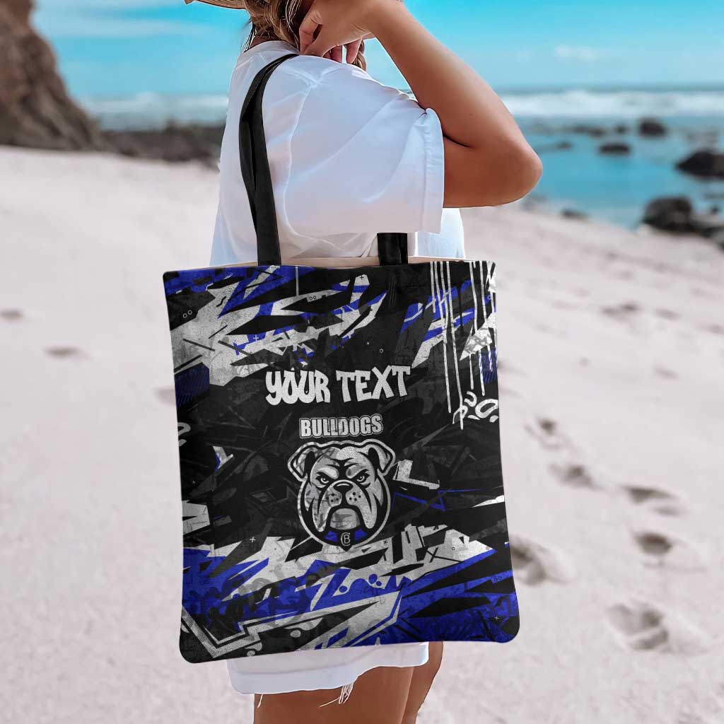 Personalized Canterbury-Bankstown Bulldogs Tote Bag Graffiti Grunge Abstract Urban Street Style Design