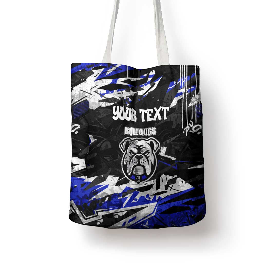 Personalized Canterbury-Bankstown Bulldogs Tote Bag Graffiti Grunge Abstract Urban Street Style Design