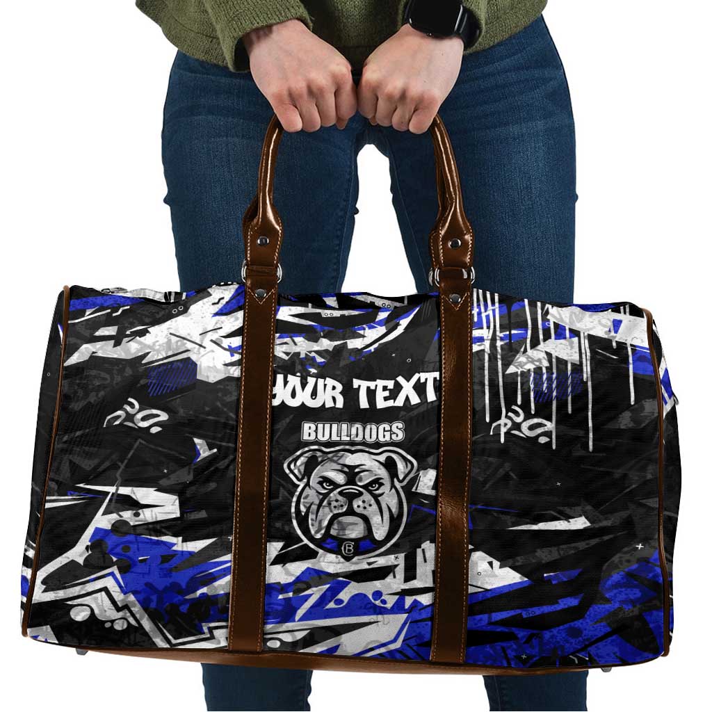 Personalized Canterbury-Bankstown Bulldogs Travel Bag Graffiti Grunge Abstract Urban Street Style Design