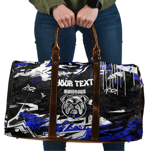 Personalized Canterbury-Bankstown Bulldogs Travel Bag Graffiti Grunge Abstract Urban Street Style Design