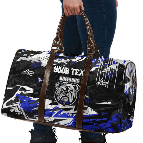 Personalized Canterbury-Bankstown Bulldogs Travel Bag Graffiti Grunge Abstract Urban Street Style Design